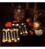 Gold Whimsical Brass Bow Charm Cutlery Set of 6