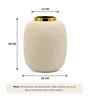 Gold White Grainy Tall Rounded Cylinder Vase For HomeDecor