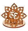Gold Wood Wooden Om Shadow Decorative Tea Light Candle Holder Diya Stand