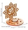 Gold Wood Wooden Om Shadow Decorative Tea Light Candle Holder Diya Stand