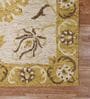 Gold Persian Wool 8 ft x 10 ft Hand Tufted Carpet