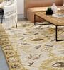 Gold Persian Wool 5 ft x 8 ft Hand Tufted Carpet