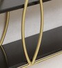 Gold Wrought Iron and MDF Coop Book Shelf in Gold Colour