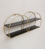 Gold Wrought Iron and MDF Coop Book Shelf in Gold Colour