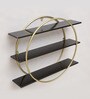 Gold Wrought Iron and MDF Shefford Book Shelf in Gold Colour