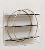 Gold Wrought Iron and MDF Shefford Book Shelf in Gold Colour
