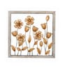 Gold Metal Flower Wall Decor With Square Frame