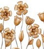 Gold Metal Flower Wall Decor With Square Frame