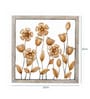 Gold Metal Flower Wall Decor With Square Frame