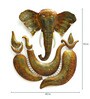 Grista Wrought Iron Lord Ganesha Wall Art With LED In Gold