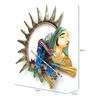 Wrought Iron Lord Krishna Wall Art With Led In Gold