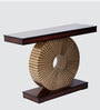 Goldark Solid Wood Console Table in Gold Finish