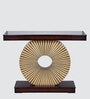 Goldark Solid Wood Console Table in Gold Finish