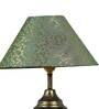 Golden & Beige Fabric Shade Table Lamp With Antique Base