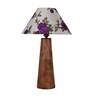 Golden & Beige Fabric Shade Table Lamp With Brown Base
