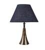 Vigo Beige and Gold Natural Fiber Shade Night Lamp With Metal Base