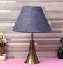 Vigo Beige and Gold Natural Fiber Shade Night Lamp With Metal Base