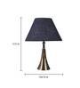 Vigo Beige and Gold Natural Fiber Shade Night Lamp With Metal Base