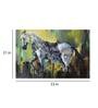 Horse In Gold Canvas Framed Art Print (33 x 21 Inches)