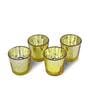 Gold Glass Table Tea Light Holders & Votives (Pack Of 4)