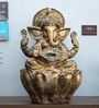 Golden 2ft Lotus Ganesha Water Fountain