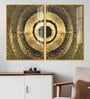 Golden 3D Acrylic Framed Art Panel (Set Of 2)
