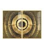 Golden 3D Acrylic Framed Art Panel (Set Of 2)