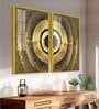 Golden 3D Acrylic Framed Art Panel (Set Of 2)