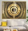 Golden 3D Acrylic Framed Art Panel (Set Of 2)