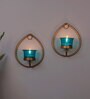 Golden Metal Eliviya Wall Tea Light Holders (Pack Of 2)