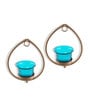 Golden Metal Eliviya Wall Tea Light Holders (Pack Of 2)