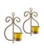Golden Metal Acton Wall Tea Light Holders (Pack Of 2)