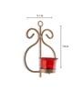 Golden Metal Gazzel Wall Tea Light Holders (Pack Of 2)