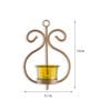 Golden Metal Acton Wall Tea Light Holders (Pack Of 2)
