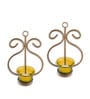 Golden Metal Acton Wall Tea Light Holders (Pack Of 2)