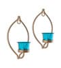 Golden Metal Yuina Wall Tea Light Holders (Pack Of 2)