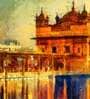Golden A Classic Of Golden Temple Canvas Wall Painting