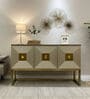 Golden Abstract Sideboard in Black Finish