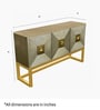 Golden Abstract Sideboard in Black Finish
