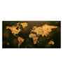 Golden Abstract Flowers Premium Wall Painting