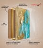 Golden Abstract Rectangular Wall Art 12 x 18 Inch