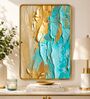 Golden Abstract Rectangular Wall Art 12 x 18 Inch