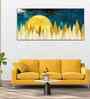 Golden Abstract Tree Premium Canvas Floating Canvas Wall Painting