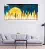Golden Abstract Tree Premium Canvas Floating Canvas Wall Painting