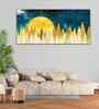 Golden Abstract Tree Premium Canvas Floating Canvas Wall Painting