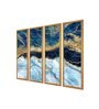 Lineart Multicolour Canvas Framed Abstract Art Panel Set of 4