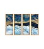 Lineart Multicolour Canvas Framed Abstract Art Panel Set of 4