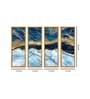 Lineart Multicolour Canvas Framed Abstract Art Panel Set of 4