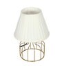 Golden Alluring Wire Cage Table Lamp with Plated Shade