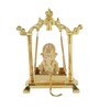 Golden Aluminium 8 Inch Ganesha On Jhulla Idol